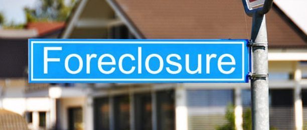 Foreclosure Blue Sign