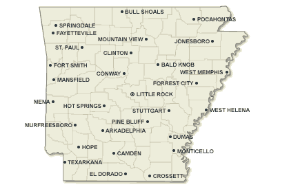 Arkansas map