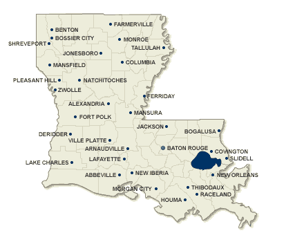 Louisiana map