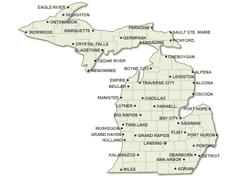 Michigan map