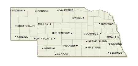 Nebraska map