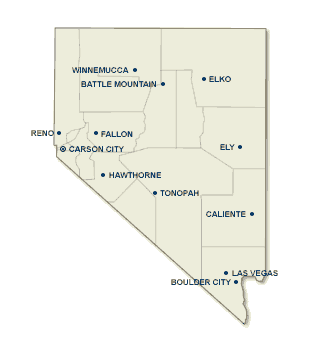 Nevada map