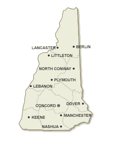 New Hampshire map