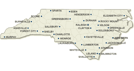 North Carolina map