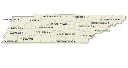 Tennessee map