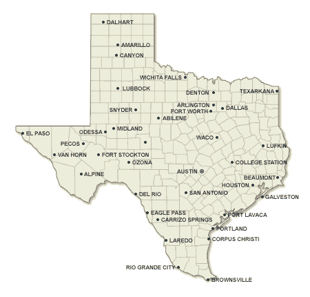 Texas map