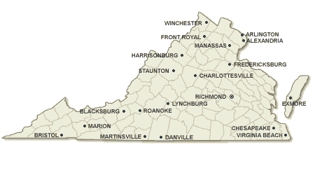 Virginia map