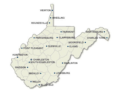 West Virginia map