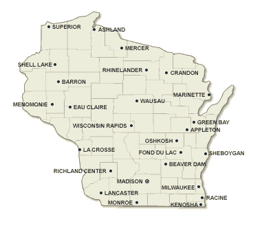 Wisconsin map