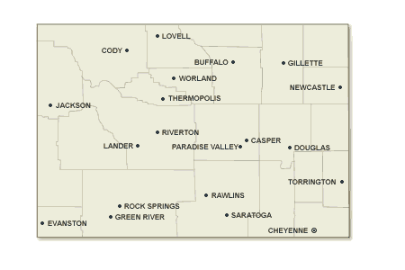 Wyoming map